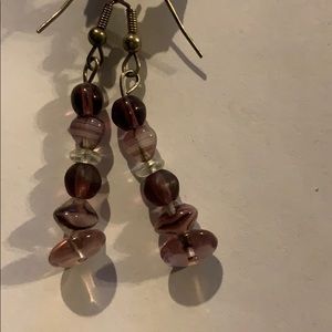 Purple crystal earrings